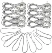 10-Pack Phone Cord Extension Cable Rj11 6p4c 4-Wire No Tangle Sturdy PVC Long Short Cords for Office Hotel Home Telephones