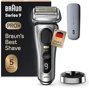 Braun Series 9 PRO+ Electric Shaver for Men, 5 Pro Shave Elements & Precision Long Hair ProTrimmer, PowerCase, 9527s