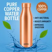 100% Pure Copper Water Bottle | Ayurvedic | Leak Proof | Boosts Immunity