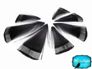 Pheasant Feathers, Black Golden Pheasant Tippet Feathers - 1 Dozen