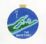 Anne Kaye Studio The Hamptons Ornament Handpainted Needlepoint Canvas