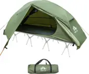 Night Cat 1-Person Camping Tent: Lightweight Waterproof Only Tent, Army Green