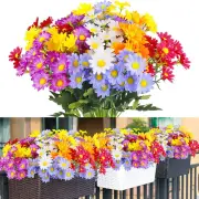 12 Bundles UV Resistant Artificial Fake Flowers for Outdoor Decoration