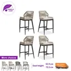 PURPLE LEAF Bar Stools Modern Patio Metal Counter Height Bar Stools Set of 4