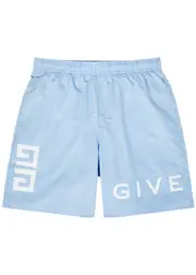 Givenchy Logo-print Shell Swim Shorts - Blue L