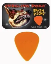 Snarling Dogs Brain Guitar Picks Orange 1.14 mm 12 picks with Tin Box
