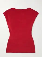 [ST. AGNI] ST. AGNI - Backless Tencel™ Lyocell-blend Jersey Top - Red - xx small xx small Red