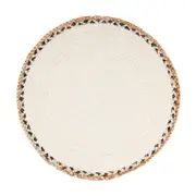 Linnet Jute Braided Round Placemat (Set Of 4)- Natural Weave, Eco Friendly, Plant Based, Table Mat, Dining Placemat, Dining Room Setting, Table Protector