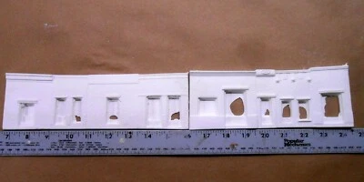 Downtown Deco HO Scale Background Flat Storefronts Kit + Windows Doors Signs
