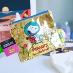 【史努比SNOOPY】🇯🇵日本商品 金色太空人SNOOPY收納包 化妝包 PEANUTS 日落小物 生日禮物