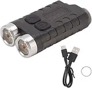 LED Keychain Flashlight, 900 Mini EDC Keychain Flashlight, Rechargeable Magnetic Pocket Torch with UV White Red Blue Light, Waterproof for Camping, Hiking, Emergency Lighting