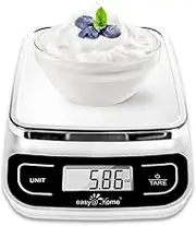 Easy@Home Digital Kitchen Scale Food Scale with High Precision to 0.04oz and 11 lbs Capacity, Digital Multifunction Measuring Scale