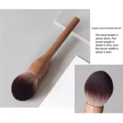 Large Loose Powder Brush Walnut Wood Makeup Brush Set - Powder, Blush, and Conto