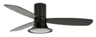 LED Lamp Ceiling Fan with Remote Control Flusso Black 132 CM