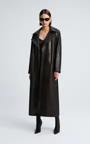 [Nour Hammour] Althea Lambskin Leather Trench
