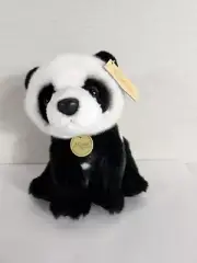 Aurora Miyoni Panda Bear Plush Beanie 8" Sitting Realistic #10849 New NWT