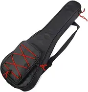 ibasenice Red Cord Guitar Bag Padded Compact Design for Acoustic Guitars Convenient Backpack Style Storage Pockets