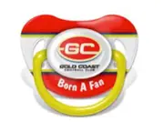 Gold Coast Suns AFL Baby Dummy Pacifier Born a Fan