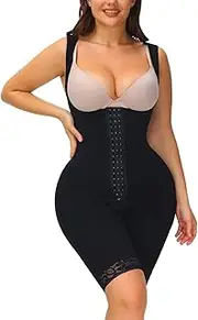 [RRXO] Fajas Colombianas Body Shaper for Women Tummy Control Shapewear Bodysuit Full Girdle Open Bust