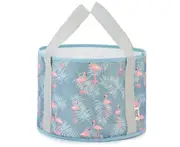 Portable Folding Wash Basin Lightweight and Durable Compact Collapsible Foldable Water Bucket Container-3-L
