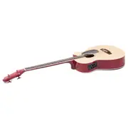 Karrera 4 String Acoustic Bass Guitar Electric Pickup 5 Band Equaliser (Natural)
