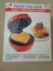 MY MINI HEART 5'' WAFFLE IRON MAKER RED