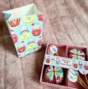 ROBERT GORDON Russian Doll Babushka Cupcake Party Pack and Treat Bags 36pcs