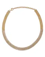 Bloomingdale's Fine Collection 14K Yellow Gold Diamond Pave Tennis Necklace, 10.0 tcw