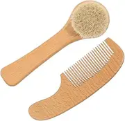 FRCOLOR Baby Care Set Soft Bristle Brush Comb Set Grooming Kit Newborn Toddler Scalp Brush Hairbrush
