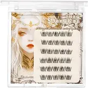 Taoluwin False Eyelashes, 6 Rows 30 Clusters 5D Manga Lashes, No Glue Needed, 0.5mm Ultra-Thin Flat Tape, Suitable for All Eye Shapes & Makeup Styles