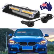 Windshield Dash Amber Bar LED Flashing Beacon Strobe Warning Light Car Truck AU