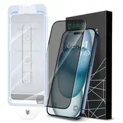 ZUSLAB Privacy Screen Protector for iPhone 16 Plus / iPhone 15 Plus, Anti-Spy Tempered Glass Film with Easy Installation Tool