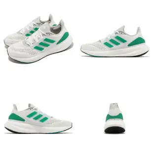 【adidas 愛迪達】慢跑鞋 Pureboost 22 男鞋 白 綠 緩震 運動鞋 路跑 愛迪達(HQ8588)