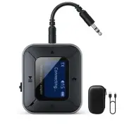 Bluetooth Transmitter Receiver for Airplane 2-in-1 Bluetooth 5.3 Wireless Aud...