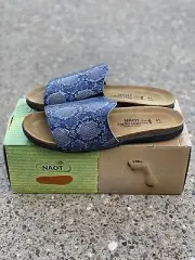 Naot Skylar Sandal Women's Size 41 / 10 Navy Python Leather slide