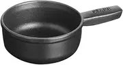 [STAUB] Cast Iron 12-oz Mini Cheese Fondue Pot - Matte Black, Made in France