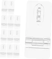 TOYANDONA 12 Sets Clear Acrylic Hinge Hasps Lock for Jewelry Boxes and Cabinets Secure Buckle Design for Multifunctional Storage Transparent Display Case Accessories