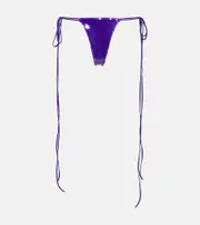 [LaQuan Smith] LaQuan Smith Sequined side-tie panties AU 14 purple