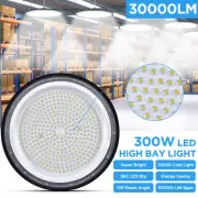 100/200/300W LED High Bay Lights UFO Garage Lamps Workshop Light Lamp Waterproof