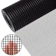 24" x 50' 1/4inch Hardware Cloth Black Vinyl Coated Chicken Wire Fence PVC Ga...
