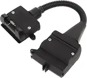 Trailer Adapter 12 Pin Flat Male Plug to 7 Pin Flat Female Socket Trailer Caravan Connector Ideal for Connecting Trailer and Power Supply Suitable for Various Vehicles and Ships