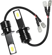 X AUTOHAUX H1 Fog Lights Bulbs Bulb 80W Power 2 LED 3570SMD Chips Auto LED Car Driving Running Lamp Bright Waterproof Aluminum White (Set of 2)