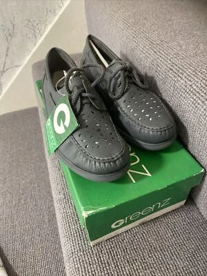 Greenz Camille Ladies Grey Bowls Moccasin Size 4