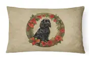 Cocker Spaniel Christmas Flowers Throw Pillow