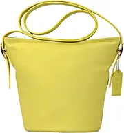 [Banuce] Messenger Bag for Women Handbag Purse Soft Italian Leather Mini Duffle Yellow
