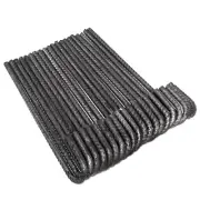 Heavy Duty J Hook Steel Rebar Ground Stake 12in Length 3/8" Diameter