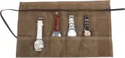 Waxed Canvas Watch Roll Handmade Waterproof Multi-Purpose Travel Case Watch Roll