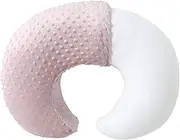 Baby Nursing Pillow and Body Positioner with Premium Cotton Slipcover for Breastfeeding for Baby Boys and Girls, Feeding Pillow with Breathable Comfortable Pillowcase (Sepia Rose)