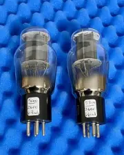 TWO RCA JAN CRC 2A3 Vacuum Tubes / Double D's Getter / Gm & mA TESTED / Military