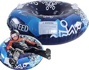 Snow Sled for Adults, Outdoor Snow Toys PVC Heavy Duty Snow Tube, Tear-Resistant Sledding Tube Winter Toys for Children Adults